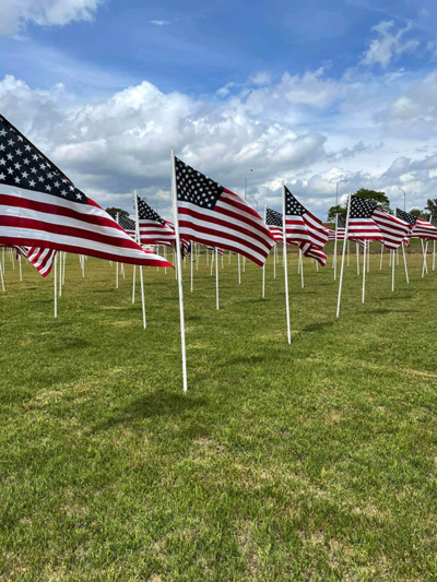 Flags of Freedom is a a grand, two-week display of 600 American flags, hosted by United Way of the Plains and IAM District Lodge #70.