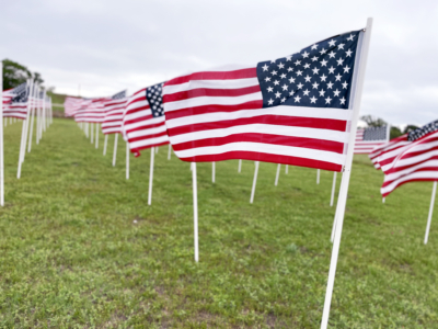 A field of American flags are on display for Memorial Day 2022.