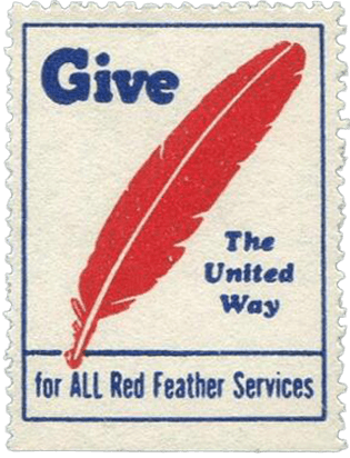 United Way Red Feather Campaign artwork from 1943. 