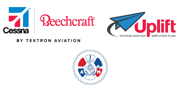 Textron, Uplift Employees Fund, and IAM logos.