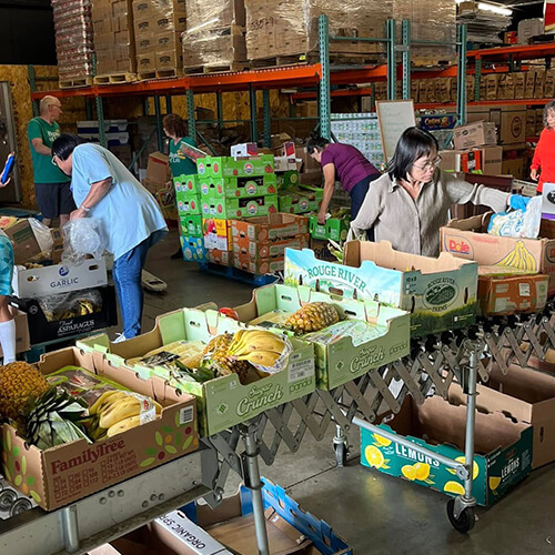 View of the food distribution center at Bread of Life, one of United Way's Promise on the Plains grant recipients.
