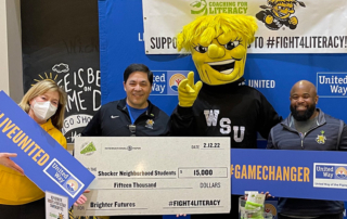 Wichita State University Men’s Basketball teamed up with Coaching for Literacy to host the #Fight4Literacy game on Feb. 12. Over $30,000 was raised for United Way’s childhood literacy efforts in Shocker neighborhood.
